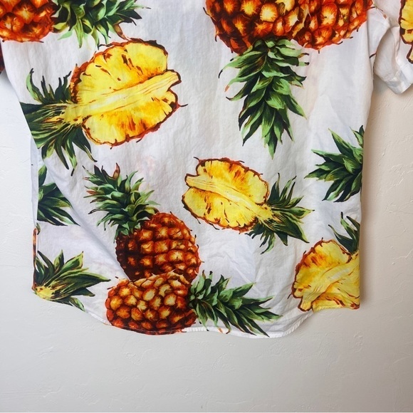 SSLR women's Hawaiian shirt Pineapple button down shirt large - Picture 9 of 12